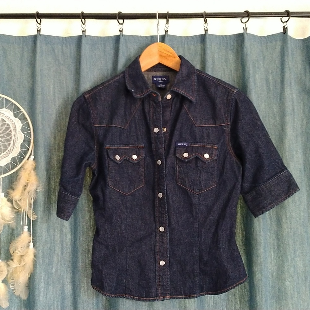 Jean Guess Snap-Button Shirt